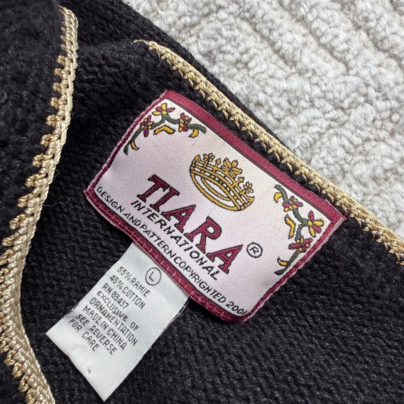 VTG Tiara International Cardigan Womens L Floral Academia Sweater Grandma Y2k - Picture 5 of 8